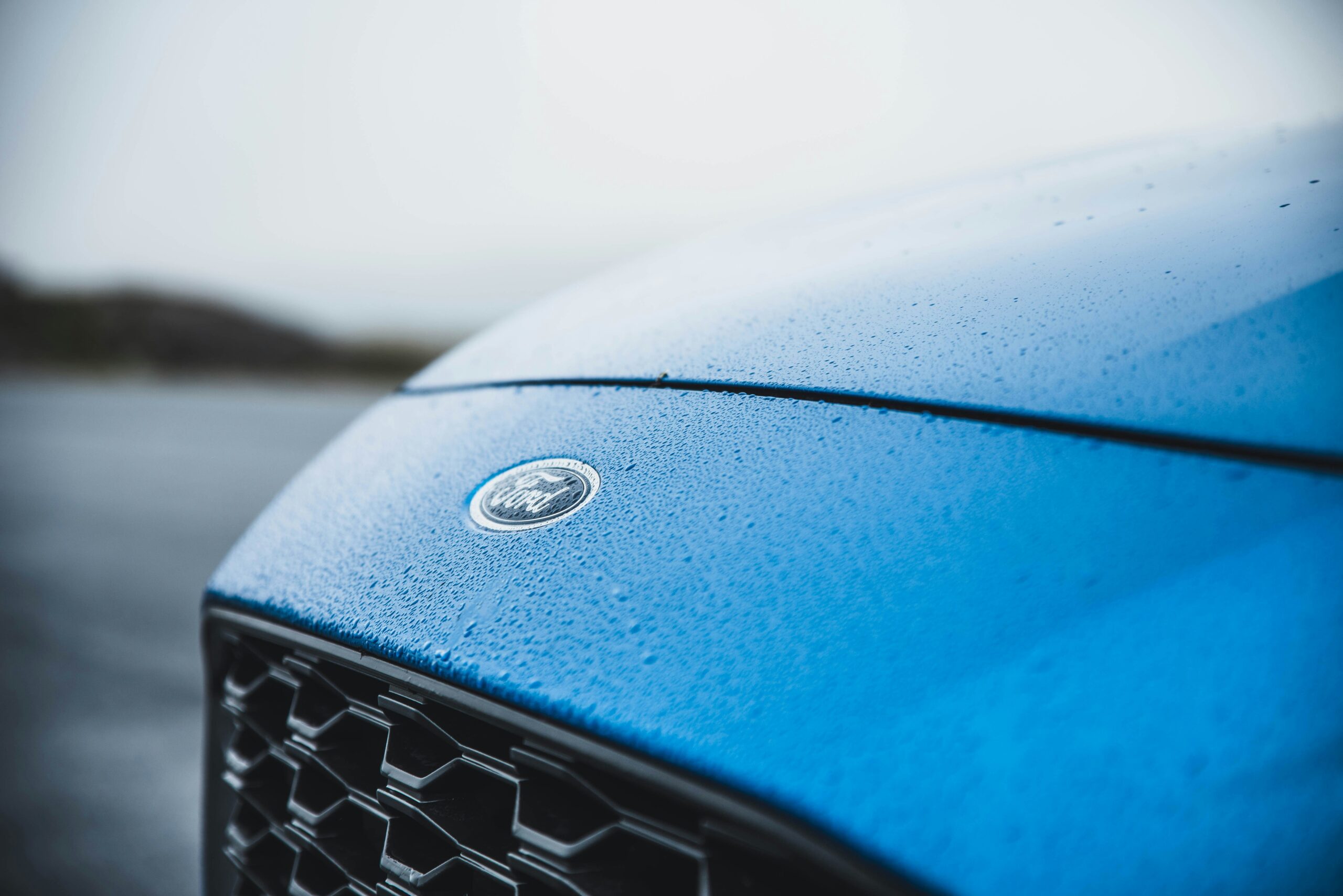 Blue Ford Car