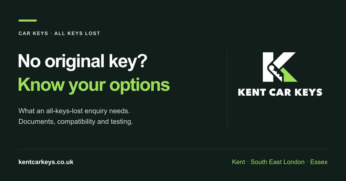 can an auto locksmith make a car key without the original: What an all-keys-lost enquiry needs.