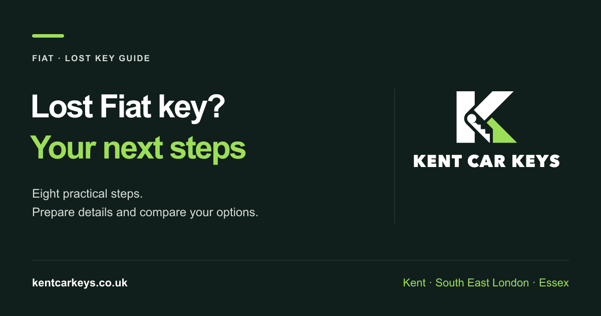 lost fiat car key: Eight practical steps.