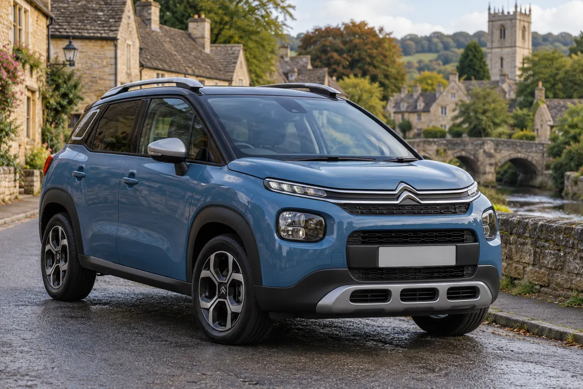 AI illustration of an earlier-generation Citroen C3 Aircross compact crossover.