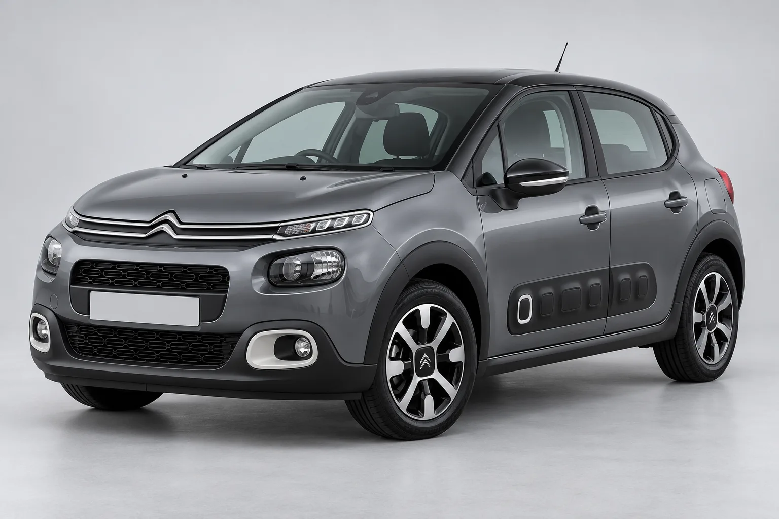 Grey Citroën C3 in a studio — illustrative concept image