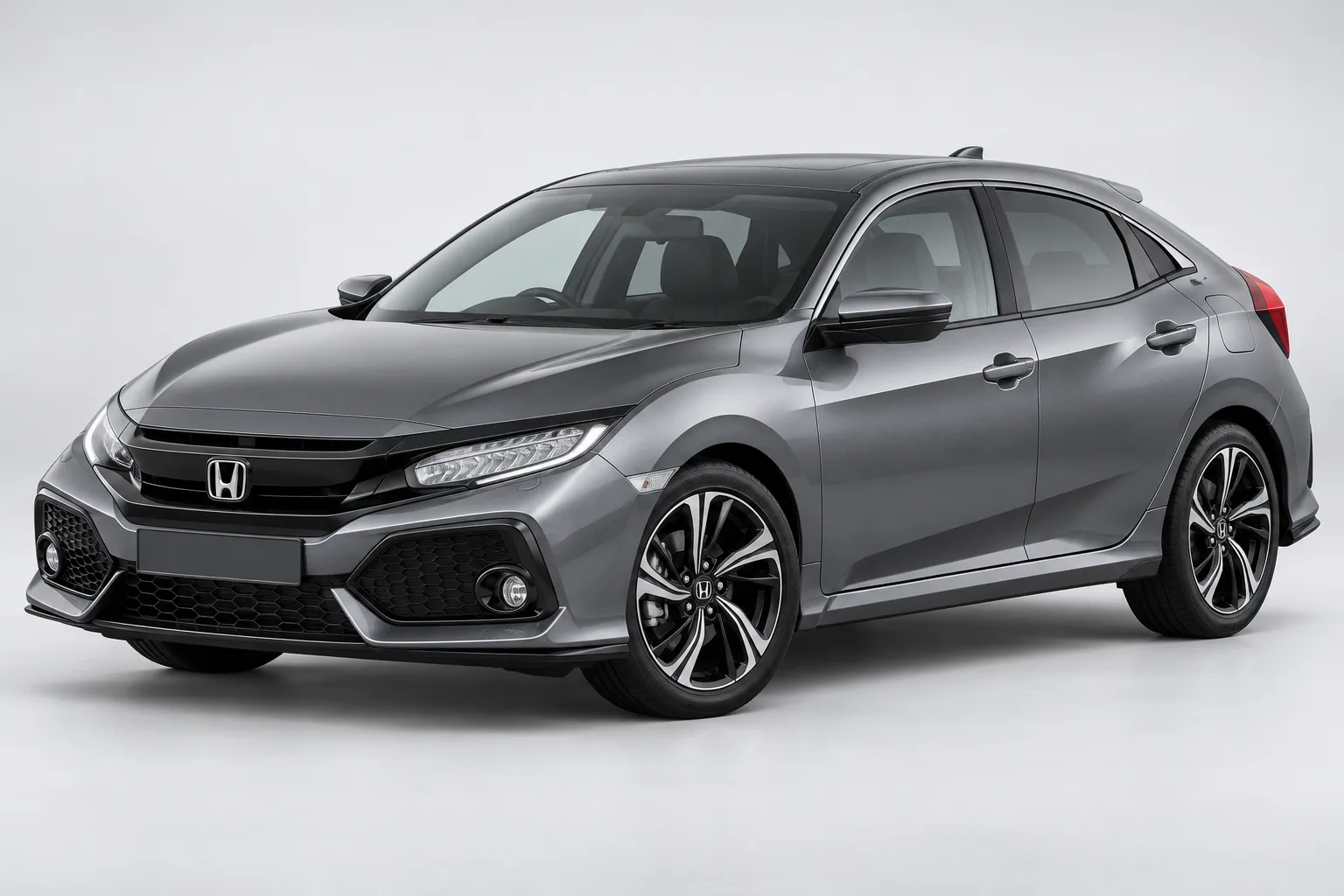 Grey Honda Civic in a studio — illustrative concept image