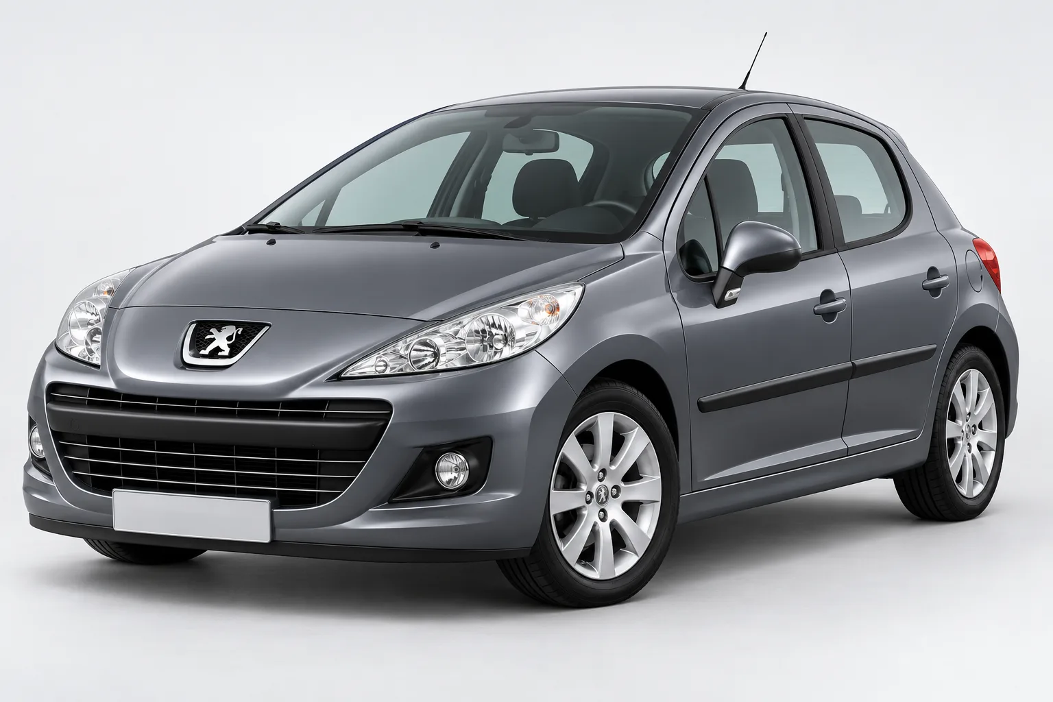 peugeot 207 key replacement – Grey Peugeot 207 in a studio — illustrative concept image