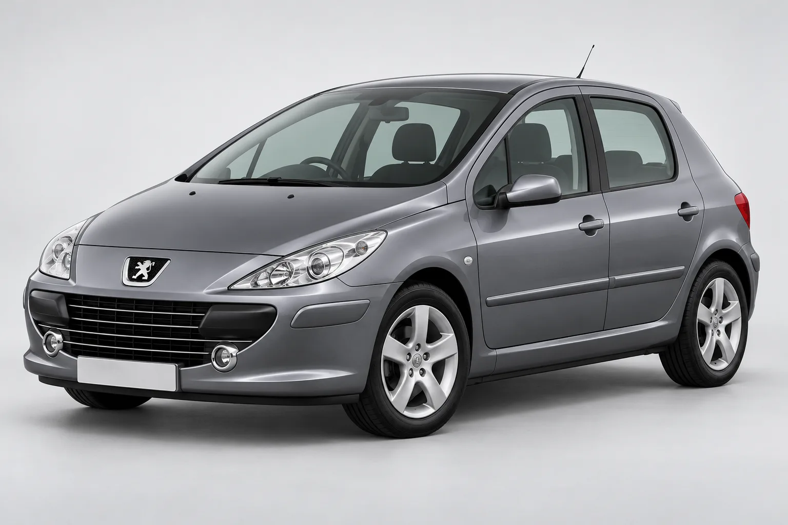 peugeot 307 key replacement – Grey Peugeot 307 in a studio — illustrative concept image