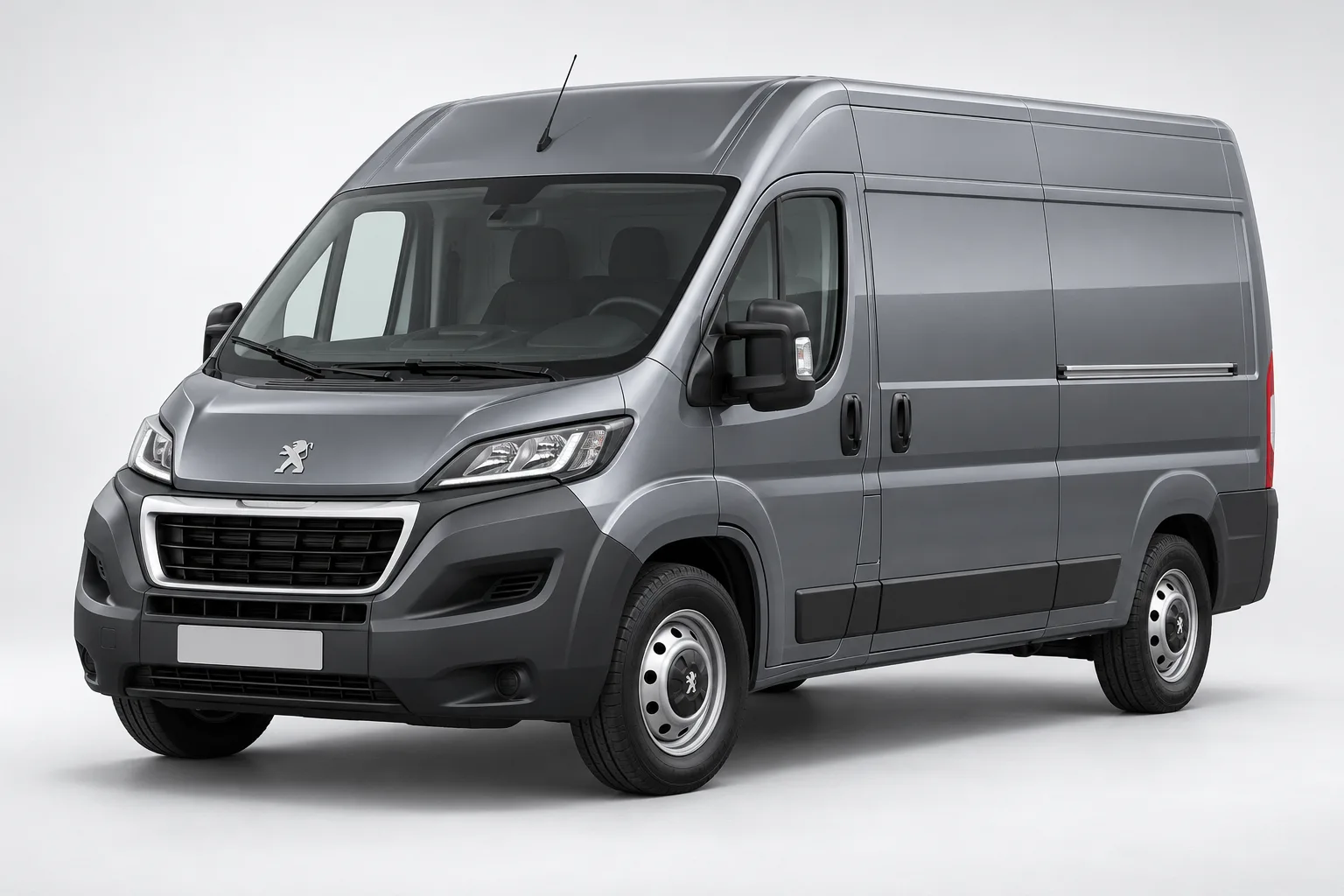 peugeot boxer key replacement – Grey Peugeot Boxer in a studio — illustrative concept image