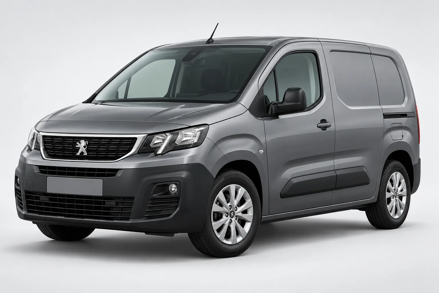 peugeot partner key replacement – Grey Peugeot Partner in a studio — illustrative concept image