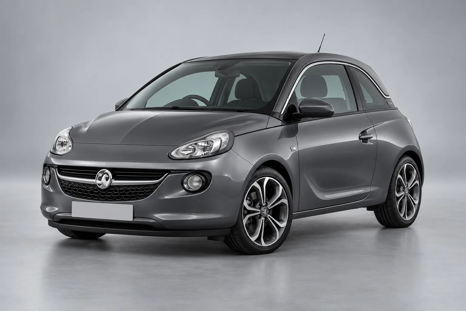 Grey Vauxhall Adam in a studio — illustrative concept image