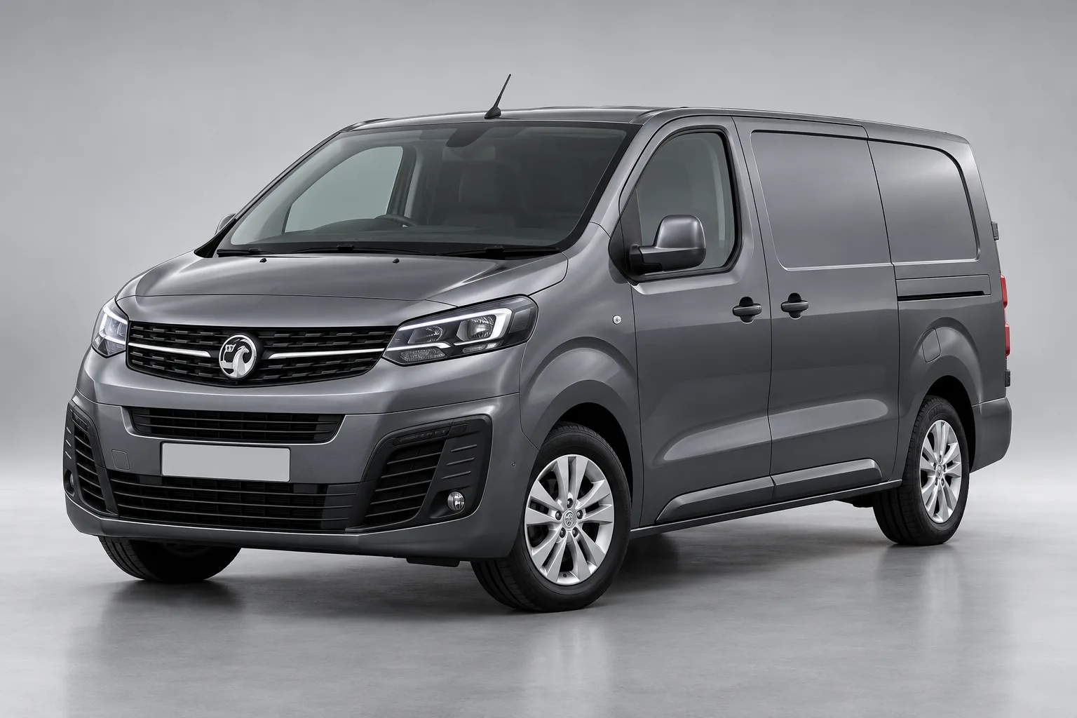 Vauxhall Vivaro Key Replacement – Grey Vauxhall Vivaro in a studio — illustrative concept image